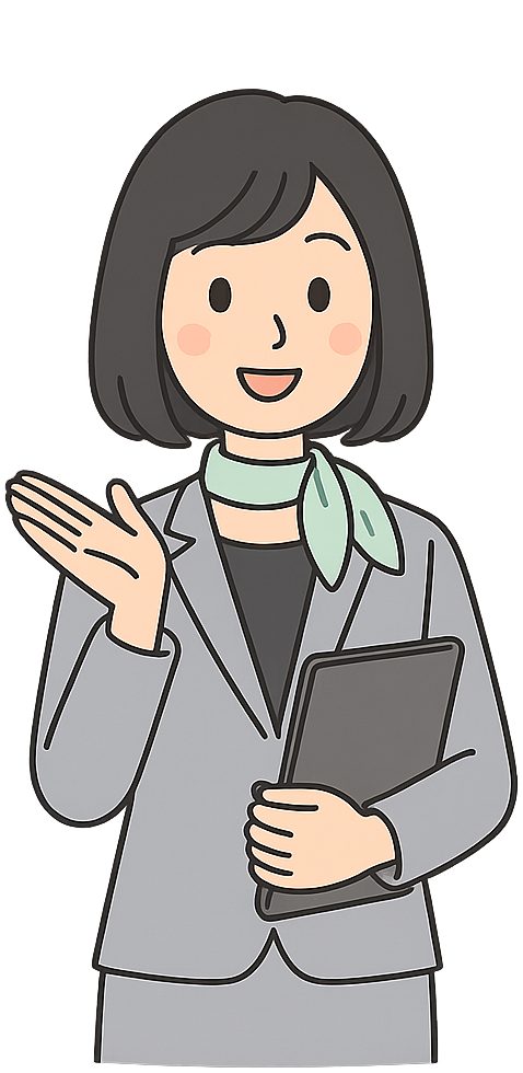 お問い合わせ案内の女性スタッフ